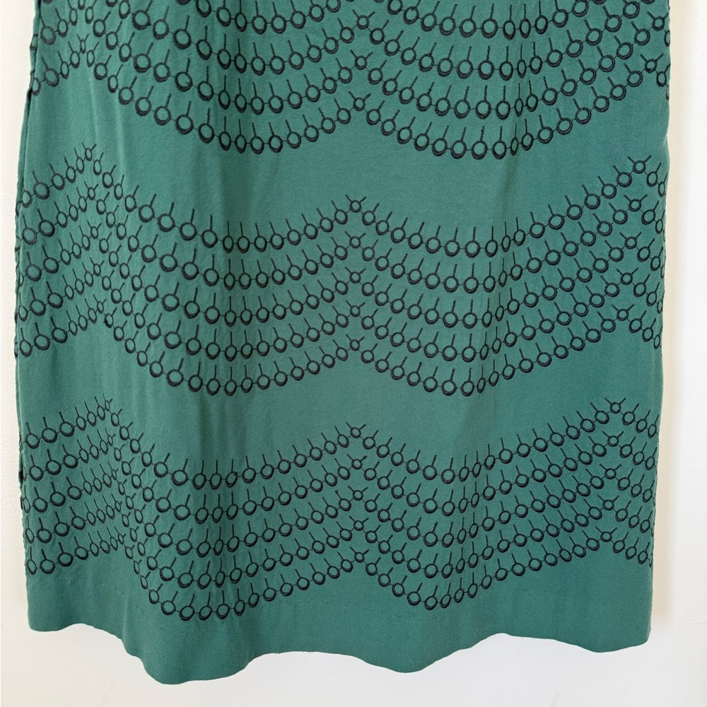 Boden Emerald Green Embroidered Short Sleeve Mini Dress - Picture 4 of 5